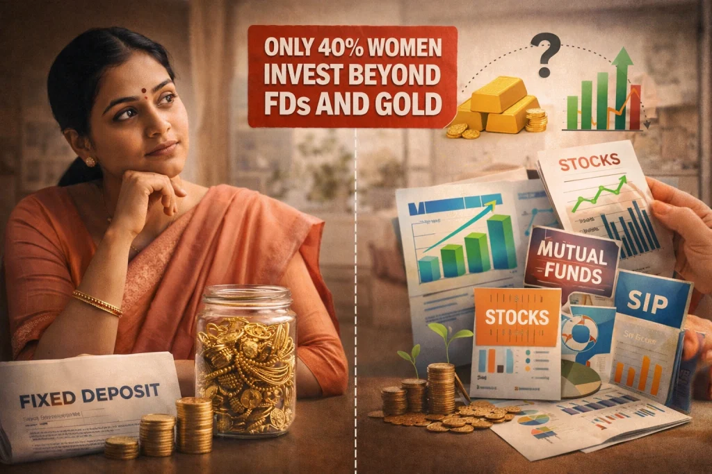 Only 40% Women Invest Beyond FDs and Gold: Reasons Behind the Investment Gap